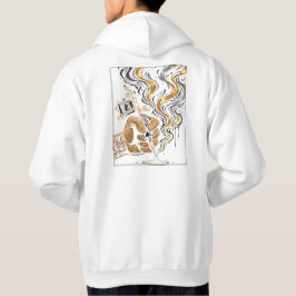 White & Gold Design Collection Hoodie
