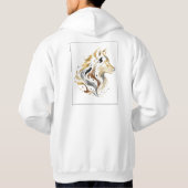 White & Gold Design Collection Hoodie (Achterkant)
