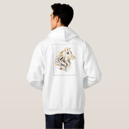 White & Gold Design Collection Hoodie