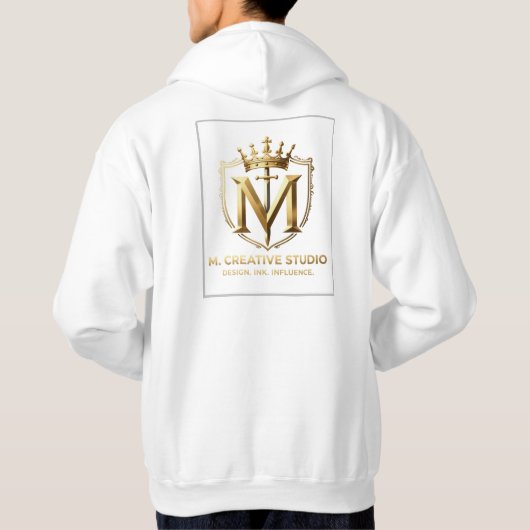 White & Gold Design Collection Hoodie (Achterkant)