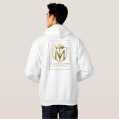 White & Gold Design Collection Hoodie (Achterkant volledig)