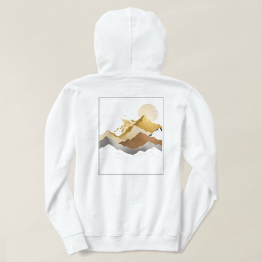 White & Gold Design Collection Hoodie (Design achterkant)