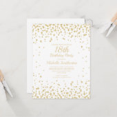 White Gold Diamond Glitter Women's 18e verjaardag Kaart (Voorkant / Achterkant in situ)