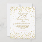 White Gold Diamond Glitter Women's 70th Birthday Kaart (Voorkant)