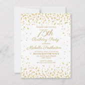 White Gold Diamond Glitter Women's 75e verjaardag Kaart (Voorkant)