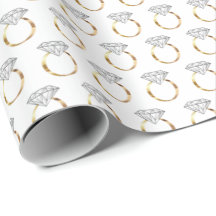 White Gold Diamond Verloving Wedding Ring Pattern