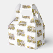 White Gold Elegant Merry Kerstmis Rustic Bedankdoosjes (Voorkant Zijde)