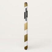 White Gold en Black Stripes Pattern Case-Mate iPhone Case (Achterkant/links)