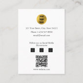 White & Gold Event Planning & Entertainment Foto Visitekaartje (Achterkant)