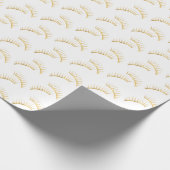 White Gold Eyelashes Birthday Cadeaupapier (Hoek)