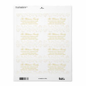 White Gold Family Stars Retouradres Etiket (Full Sheet)