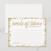 White Gold Faux Glitter-adviezen Advieskaart (Voorkant / Achterkant)