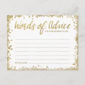 White Gold Faux Glitter-adviezen Advieskaart (Voorkant)