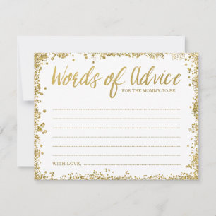 White Gold Faux Glitter-adviezen Advieskaart