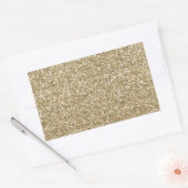 White Gold Faux Glitter Wrapping Paper Rechthoekige Sticker (Envelop)