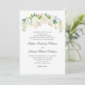 White Gold Floral | 3 sets voor het huwelijk van o Kaart (Staand voorkant)