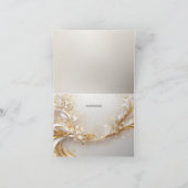 White Gold Floral bedankje Bedankkaart (Binnen)