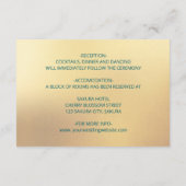 White Gold Floral Wedding Details Informatiekaartje (Achterkant)