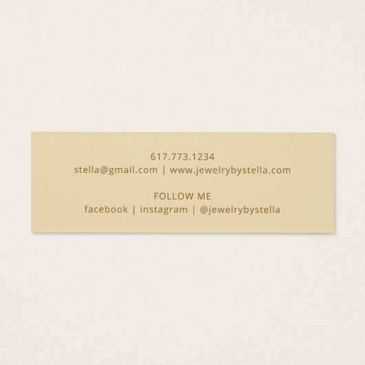 White Gold Flower Stud Earring Display Kaart (Achterkant)