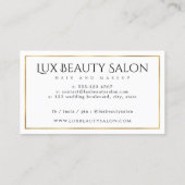 White Gold Foil Classic Chic  Swirls Custom Visitekaartje (Achterkant)