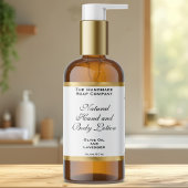 White & Gold Foil Cosmetics Bottle Label