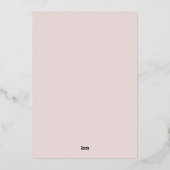 White Gold Foil Formele kalligrafie Elegant Weddin Folie Uitnodiging (Achterkant)