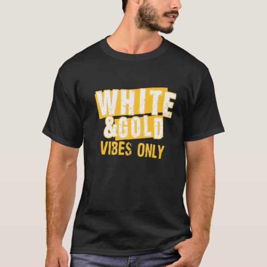 White Gold Game Day Group for High School Football T-shirt (Voorkant)