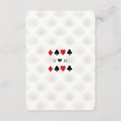 White Gold Gatsby Casino Las Vegas Poker Wedding Informatiekaartje (Achterkant)
