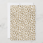 White Gold Glam Glitter Glitz Leopard Print Kaart (Achterkant)