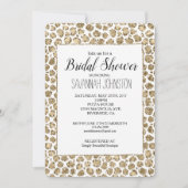 White Gold Glam Glitter Glitz Leopard Print Kaart (Voorkant)