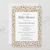 White Gold Glam Glitter Glitz Leopard Print Kaart (Voorkant)