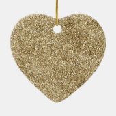 White Gold Glam Glitter Glitz Leopard Print Keramisch Ornament (Achterkant)