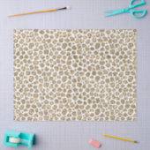 White Gold Glam Glitter Glitz Leopard Print Tissuepapier (Craft)