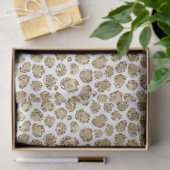 White Gold Glam Glitter Glitz Leopard Print Tissuepapier (Geschenk)