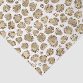White Gold Glam Glitter Glitz Leopard Print Tissuepapier (Detail)
