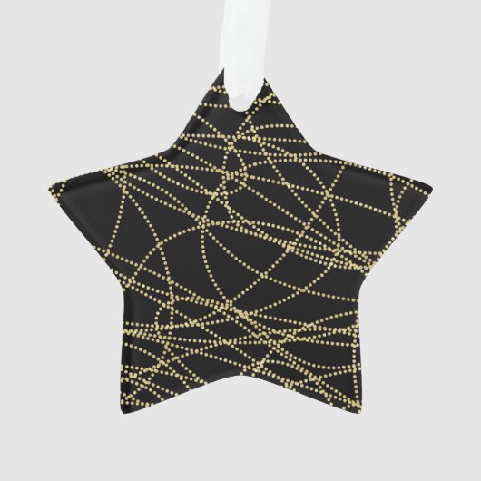 White Gold Glam Glitzy Sparkle Christmas Ornament (achterkant)