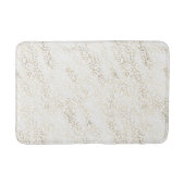 White Gold Glam Leopard Print Badmat (Voorkant)