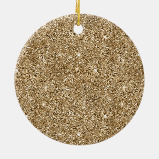 White Gold Glam Leopard Print Keramisch Ornament (Achterkant)