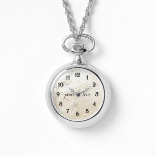 White Gold Glam Leopard Print op maat gemaakt Horloge