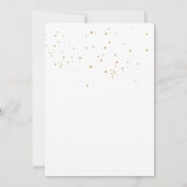 White Gold Glitter Bridal Shower Invitation Kaart (Achterkant)