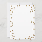White Gold Glitter Confetti Elegant Wedding Kaart (Achterkant)
