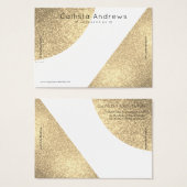 White Gold Glitter Geo Heart Bracelet display Visitekaartje (Voorkant /achterkant)