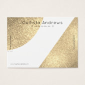 White Gold Glitter Geo Heart Bracelet display Visitekaartje (Voorkant)