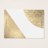 White Gold Glitter Geo Heart Bracelet display Visitekaartje (Achterkant)