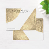 White Gold Glitter Geo Heart Bracelet display Visitekaartje (Bureau)