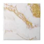 White gold glitter marble tegeltje (Voorkant)