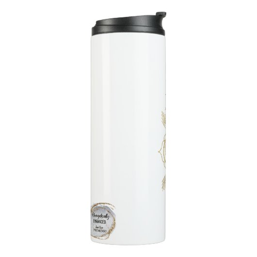 *~* White Gold Glitter SACRAL Chakra Totem Thermosbeker (Gedraaid links)