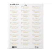 White Gold Glitter Sparkle Confetti Stippen Modern Etiket (Full Sheet)