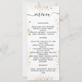 White gold glitter sparkles programmakaart kaart (Voorkant)