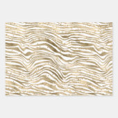 White Gold Glitz Sparkle Animal Prins Inpakpapier Vel (Voorkant)